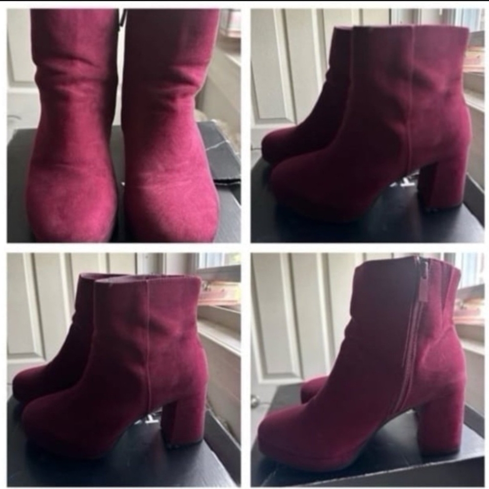 Women's Burgundy Ankle Boots